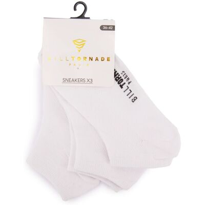 Chaussettes socquettes x3 uni Homme BILL TORNADE - Publicité Chaussettes socquettes x3 uni Homme BILL TORNADE - Publicité