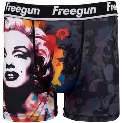 Boxer inspiration Andy Warhol Marilyn Monroe Homme FREEGUN - Publicité Boxer inspiration Andy Warhol Marilyn Monroe Homme FREEGUN - Publicité