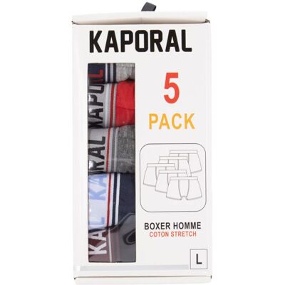 Pack de 5 boxers ronel Homme KAPORAL - Publicité Pack de 5 boxers ronel Homme KAPORAL - Publicité
