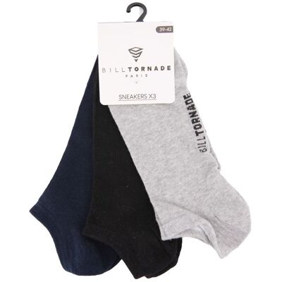 Chaussette x3 bill tornade Homme BILL TORNADE - Publicité Chaussette x3 bill tornade Homme BILL TORNADE - Publicité