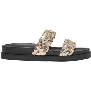 Mules minnie tressées gold Femme ONLY - Publicité Mules minnie tressées gold Femme ONLY - Publicité