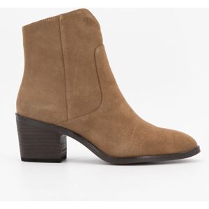 Bottines à talons en daim avec zip Femme ELWIN - Publicité Bottines à talons en daim avec zip Femme ELWIN - Publicité