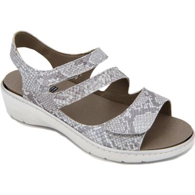 Sandales plates compensées f0550 brides python Femme FLUCHOS - Publicité Sandales plates compensées f0550 brides python Femme FLUCHOS - Publicité