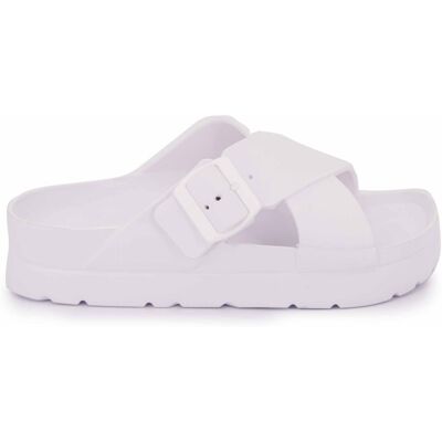 Mules semelle épaisse crantée et double bride croisée Femme LOVETT - Publicité Mules semelle épaisse crantée et double bride croisée Femme LOVETT - Publicité