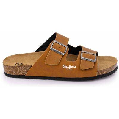 Mules boucle plate double bride uni Homme PEPE JEANS - Publicité Mules boucle plate double bride uni Homme PEPE JEANS - Publicité