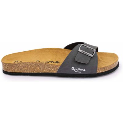 Mules plates uni logo Homme PEPE JEANS - Publicité Mules plates uni logo Homme PEPE JEANS - Publicité