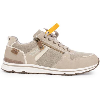 Baskets basses en toile avec fermeture éclair tissu chiné Homme DOCKERS BY GERLI - Publicité Baskets basses en toile avec fermeture éclair tissu chiné Homme DOCKERS BY GERLI - Publicité