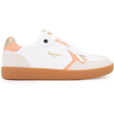 Baskets Pepe Jeans Ball Retro Blanc Orange - Baskets - Publicité Baskets Pepe Jeans Ball Retro Blanc Orange - Baskets - Publicité