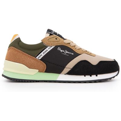 Baskets london class b lacets beiges semelle vert pastel Enfant PEPE JEANS - Publicité Baskets london class b lacets beiges semelle vert pastel Enfant PEPE JEANS - Publicité