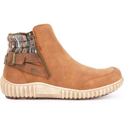 Bottines camel semelle beige avec details laine Femme ROMIKA - Publicité Bottines camel semelle beige avec details laine Femme ROMIKA - Publicité