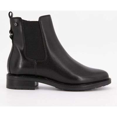 Bottines basses noires avec élastique cuir Femme KEYS - Publicité Bottines basses noires avec élastique cuir Femme KEYS - Publicité