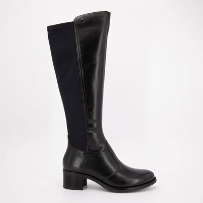 Bottes cavalière noires similicuir Femme KEYS - Publicité Bottes cavalière noires similicuir Femme KEYS - Publicité