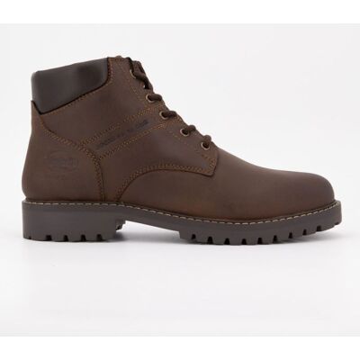 Bottines marron foncé à lacets noires semelle noire Homme DOCKERS BY GERLI - Publicité Bottines marron foncé à lacets noires semelle noire Homme DOCKERS BY GERLI - Publicité