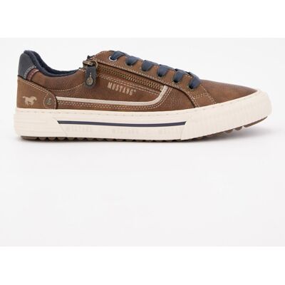 Baskets basses à lacets avec zip Homme MUSTANG - Publicité Baskets basses à lacets avec zip Homme MUSTANG - Publicité