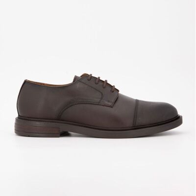 Derbies cuir à lacets avec surpiqures Homme ELWIN - Publicité Derbies cuir à lacets avec surpiqures Homme ELWIN - Publicité