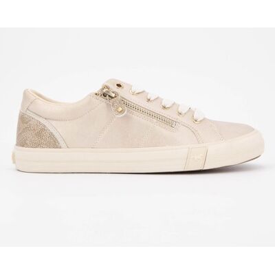 Baskets basses zippées à lacets imprimé python Femme MUSTANG - Publicité Baskets basses zippées à lacets imprimé python Femme MUSTANG - Publicité