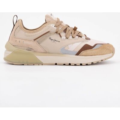 Baskets basses cuir multimatières stoke avec lacets Homme PEPE JEANS - Publicité Baskets basses cuir multimatières stoke avec lacets Homme PEPE JEANS - Publicité