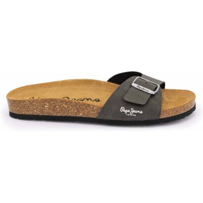 Mules plates uni logo Homme PEPE JEANS - Publicité Mules plates uni logo Homme PEPE JEANS - Publicité