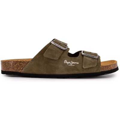 Mules double bride daim boucles argentées Homme PEPE JEANS - Publicité Mules double bride daim boucles argentées Homme PEPE JEANS - Publicité