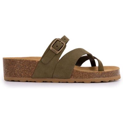 Mules entre doigt cuir daim avec boucle Femme I AM - Publicité Mules entre doigt cuir daim avec boucle Femme I AM - Publicité