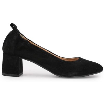 Escarpins classique à talon carré en cuir Femme HELENE ROUGE - Publicité Escarpins classique à talon carré en cuir Femme HELENE ROUGE - Publicité