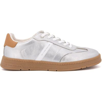 Baskets basses silver à lacets semelle gomme Femme TOM TAILOR - Publicité Baskets basses silver à lacets semelle gomme Femme TOM TAILOR - Publicité
