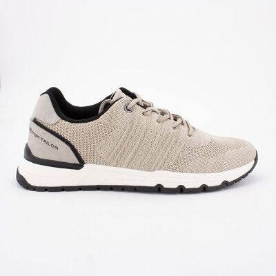 Baskets sable en tissu avec lacets Homme TOM TAILOR - Publicité Baskets sable en tissu avec lacets Homme TOM TAILOR - Publicité