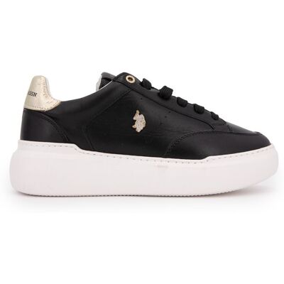 Baskets à lacets blancs semelle épaisse blanche Femme US POLO - Publicité Baskets à lacets blancs semelle épaisse blanche Femme US POLO - Publicité
