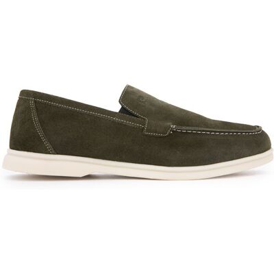 Mocassins cuir daim semelle blanche avec surpiqure blanche Homme PIERRE CARDIN - Publicité Mocassins cuir daim semelle blanche avec surpiqure blanche Homme PIERRE CARDIN - Publicité