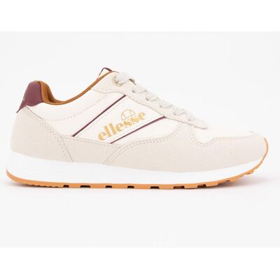 Baskets beige à lacets avec empiècement coloré semelle crantée Femme ELLESSE - Publicité Baskets beige à lacets avec empiècement coloré semelle crantée Femme ELLESSE - Publicité
