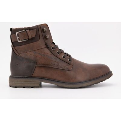 Bottines fourrées cognac à lacets avec zip Homme TOM TAILOR - Publicité Bottines fourrées cognac à lacets avec zip Homme TOM TAILOR - Publicité