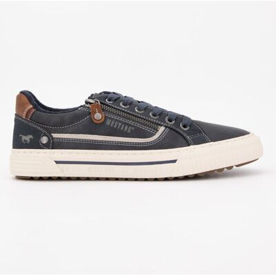 Baskets basses à lacets avec zip Homme MUSTANG - Publicité Baskets basses à lacets avec zip Homme MUSTANG - Publicité