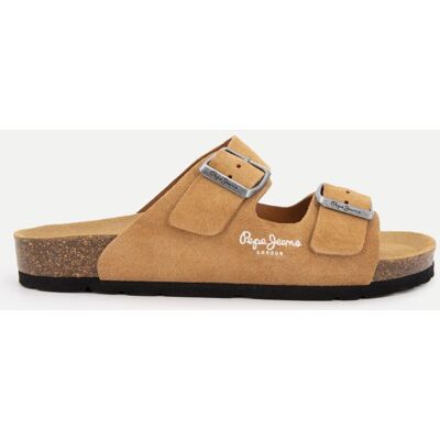 Mules cuir daim double boucle Femme PEPE JEANS - Publicité Mules cuir daim double boucle Femme PEPE JEANS - Publicité
