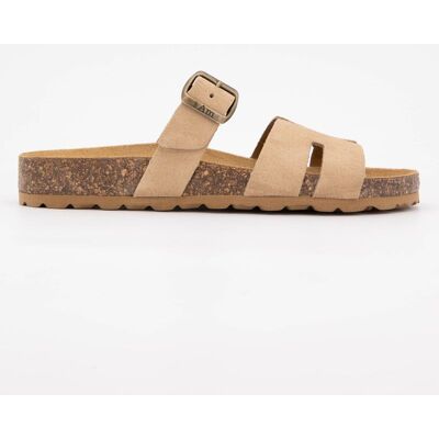 Mules cuir double bride avec boucle Femme I AM - Publicité Mules cuir double bride avec boucle Femme I AM - Publicité