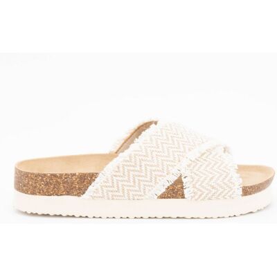 Mules croisees avec petites franges nadirita Femme BERENICE - Publicité Mules croisees avec petites franges nadirita Femme BERENICE - Publicité