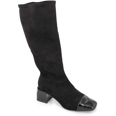 Bottes noir bi matière Femme ZUCHINI - Publicité Bottes noir bi matière Femme ZUCHINI - Publicité