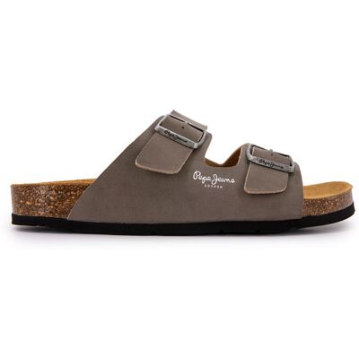 Mules double bride boucle dorée Homme PEPE JEANS - Publicité Mules double bride boucle dorée Homme PEPE JEANS - Publicité
