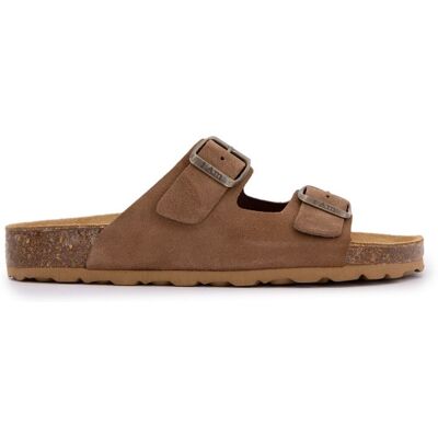 Mules double brides plates en cuir daim Femme I AM - Publicité Mules double brides plates en cuir daim Femme I AM - Publicité