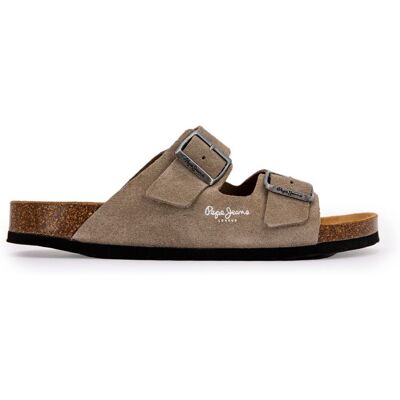 Mules double bride daim boucles argentées Homme PEPE JEANS - Publicité Mules double bride daim boucles argentées Homme PEPE JEANS - Publicité