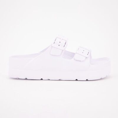 Mules compensées avec boucles Femme AMERICAN COLLEGE - Publicité Mules compensées avec boucles Femme AMERICAN COLLEGE - Publicité