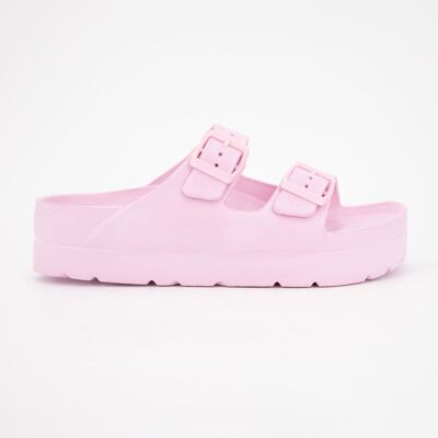 Mules compensées avec boucles Femme AMERICAN COLLEGE - Publicité Mules compensées avec boucles Femme AMERICAN COLLEGE - Publicité