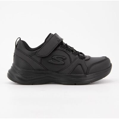 Baskets noires à lacets avec scratch Enfant SKECHERS - Publicité Baskets noires à lacets avec scratch Enfant SKECHERS - Publicité