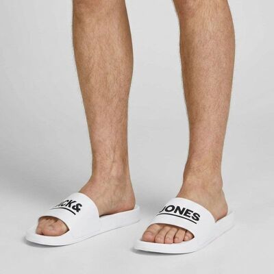 Claquette/mules uni avec logo Homme JACK & JONES - Publicité Claquette/mules uni avec logo Homme JACK & JONES - Publicité