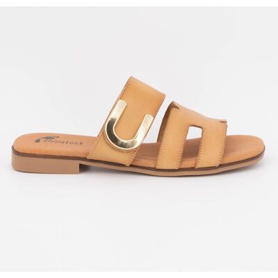 Mules scratch cuir avec boucle Femme BIOSTOCK - Publicité Mules scratch cuir avec boucle Femme BIOSTOCK - Publicité