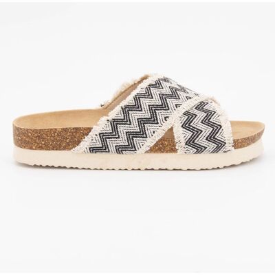 Mules croisees avec petites franges nadirita Femme BERENICE - Publicité Mules croisees avec petites franges nadirita Femme BERENICE - Publicité