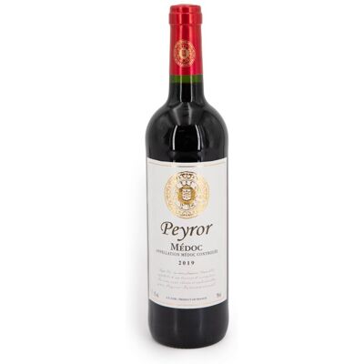 Vin rouge du Médoc AOC 2019 75cl PEYROR - Publicité Vin rouge du Médoc AOC 2019 75cl PEYROR - Publicité