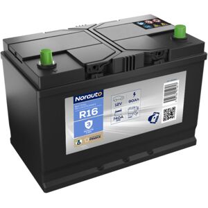 Batterie Reconditionnée Norauto R16 90 Ah - 740 A - Publicité Batterie Reconditionnée Norauto R16 90 Ah - 740 A - Publicité
