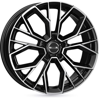Jante Alu Mak Stilo 8.5x19 5x112 Et45 Noir Face Polie - Publicité Jante Alu Mak Stilo 8.5x19 5x112 Et45 Noir Face Polie - Publicité
