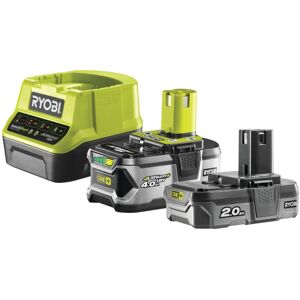 Ryobi Pack 2 Batteries Lithium+ 18v - 4,0 Ah Et 2,0 Ah + 1 Chargeur Rapide 2,0 Ah Ryobi