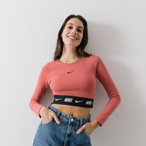 Nike Top Crop Tape rose xs femme